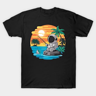 Astronaut fishing T-Shirt